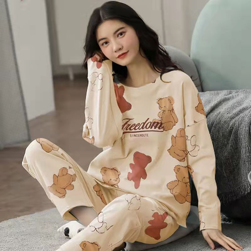 Pajamas Set Women Cute Cartoon Print Sleepwear 2 Piece Lounge Sets –  comfort district